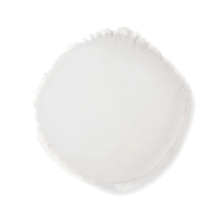 Lewis White Round Cushion